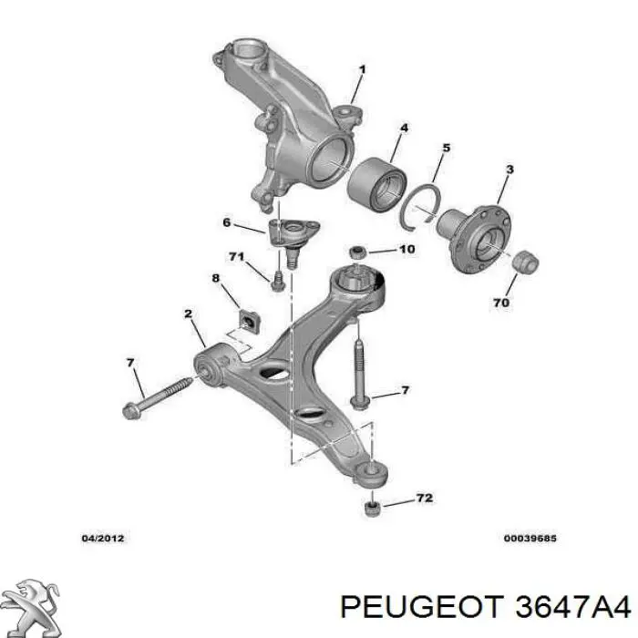 3647A4 Peugeot/Citroen