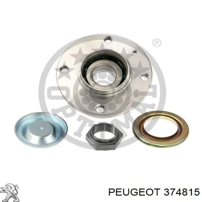 374815 Peugeot/Citroen cubo de rueda trasero