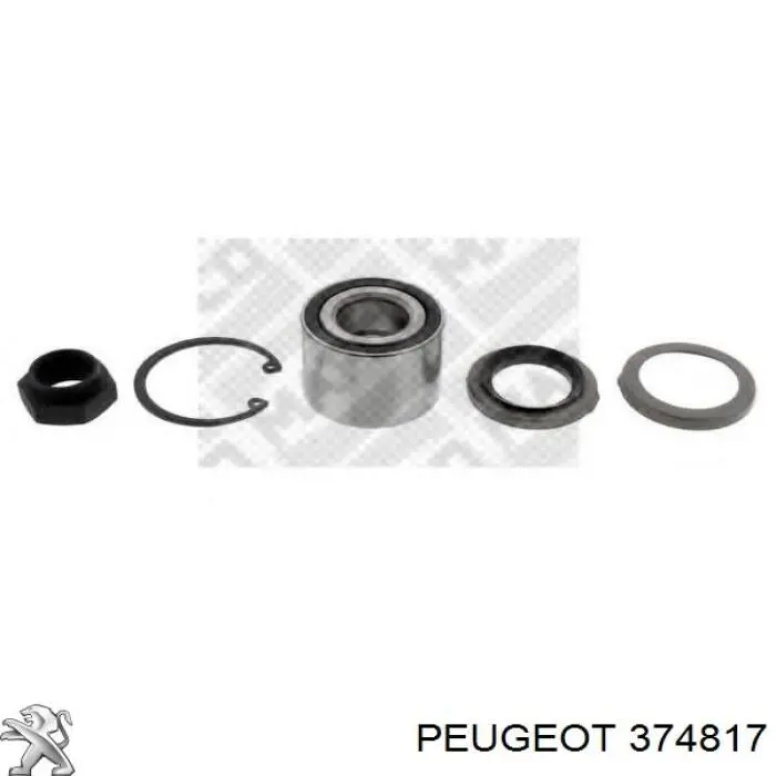 374817 Peugeot/Citroen cojinete de rueda trasero