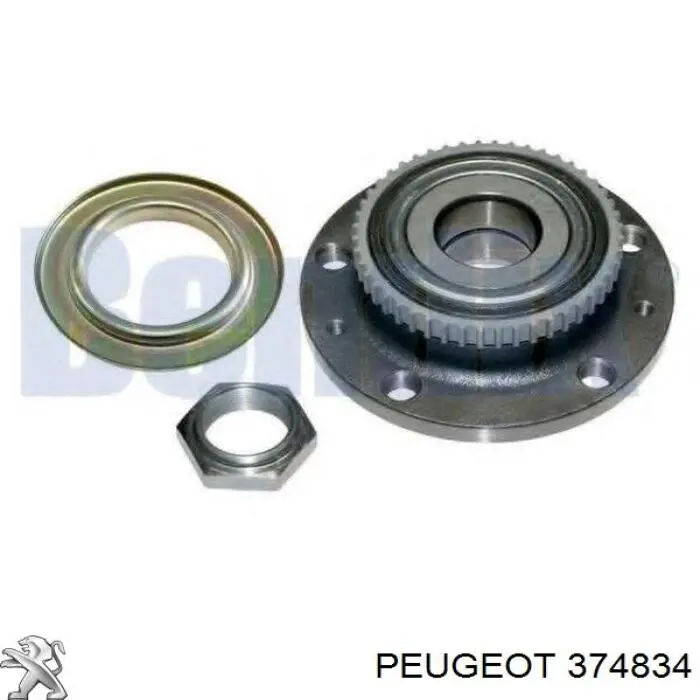 Cubo de rueda trasero 374834 Peugeot/Citroen