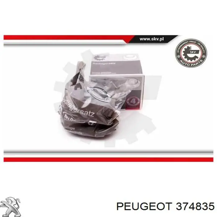 374835 Peugeot/Citroen cubo de rueda trasero