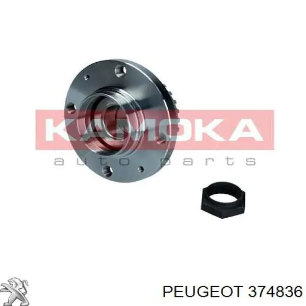 374836 Peugeot/Citroen cubo de rueda trasero