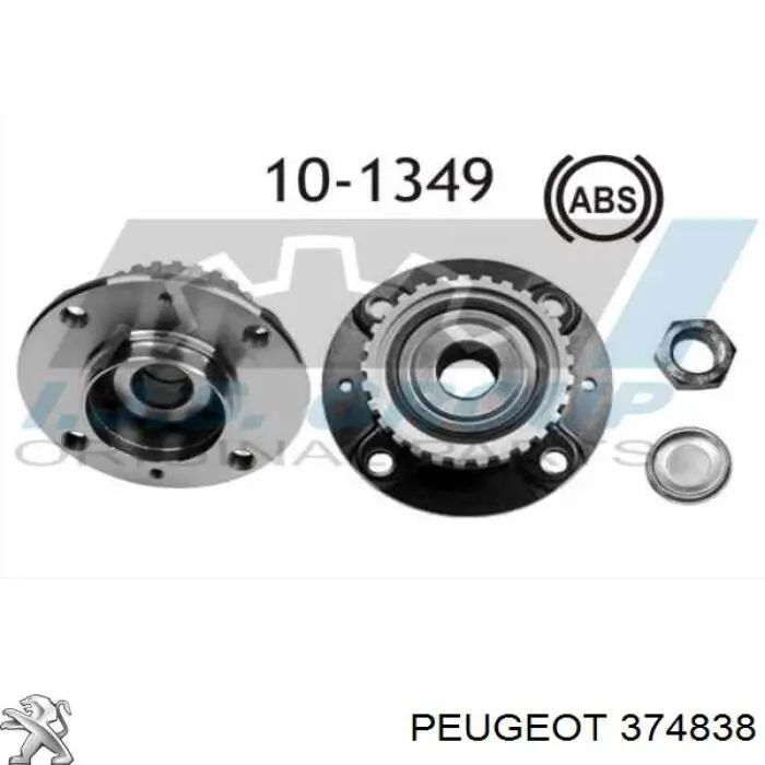 374838 Peugeot/Citroen cojinete de rueda trasero