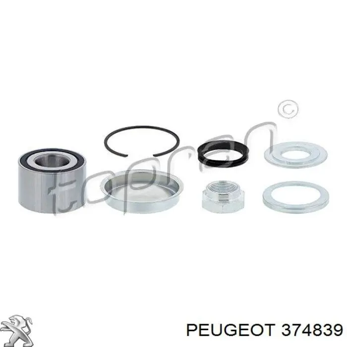 374839 Peugeot/Citroen cojinete de rueda trasero