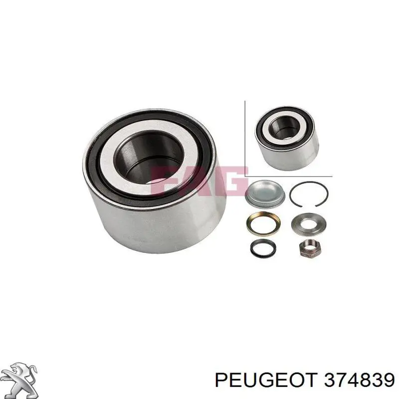 Comprar 374839 Peugeot/Citroen Cojinete de rueda trasero