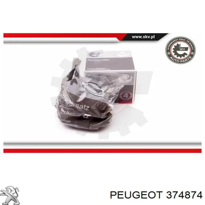 374874 Peugeot/Citroen cubo de rueda trasero
