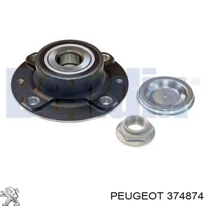 374874 Peugeot/Citroen Buje de rueda trasero