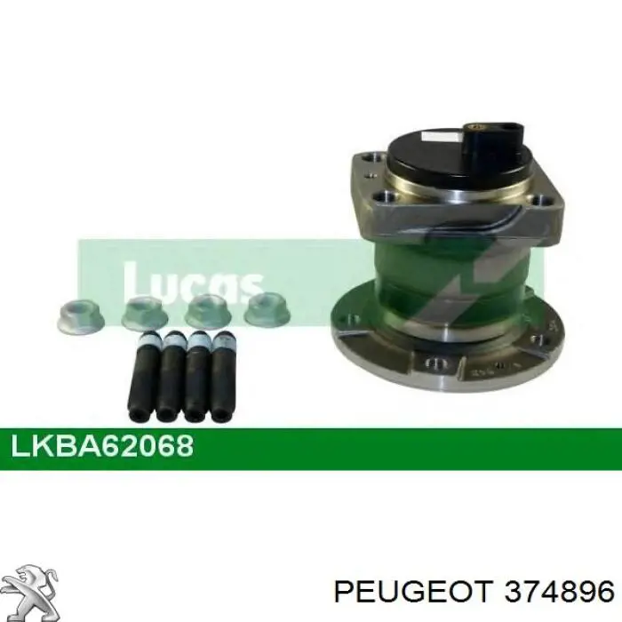 Comprar 374896 Peugeot/Citroen Cubo de rueda, Eje trasero