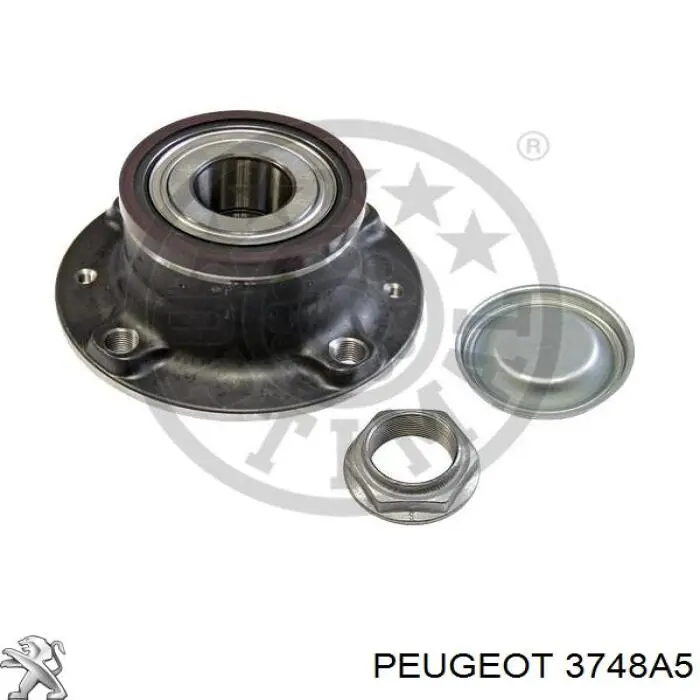 Cubo de rueda trasero 3748A5 Peugeot/Citroen