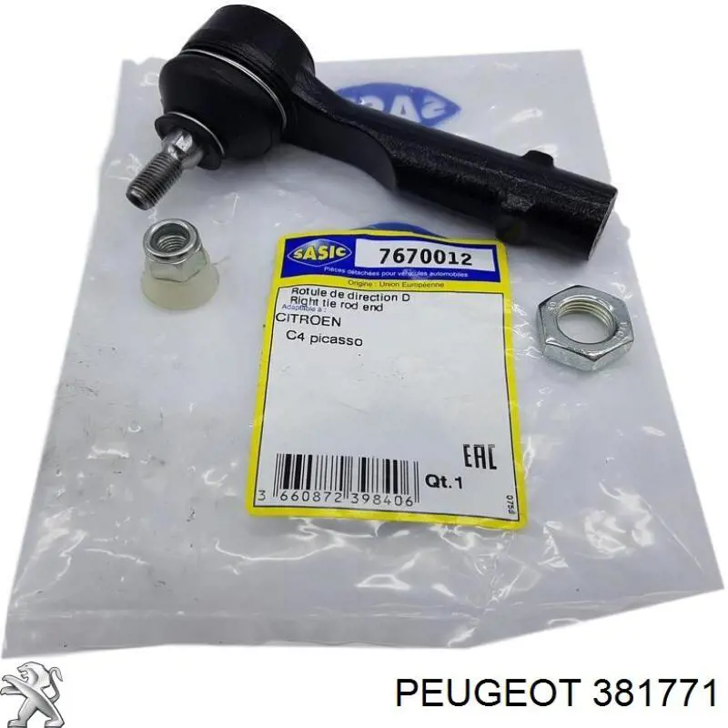 Comprar 381771 Peugeot/Citroen Rótula barra de acoplamiento exterior