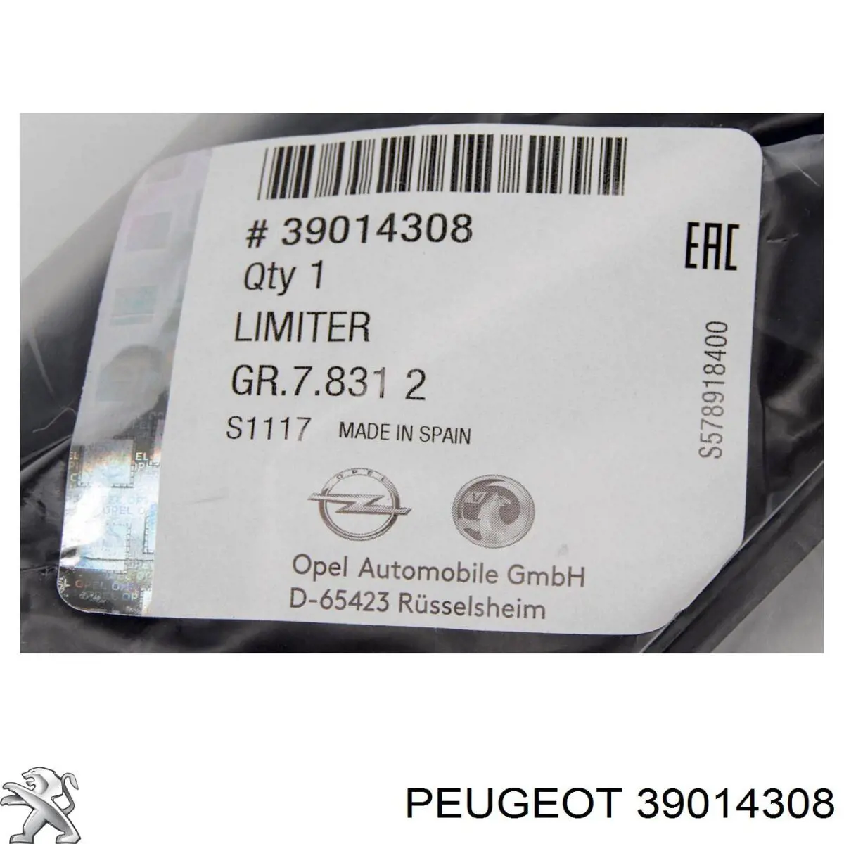 Comprar 39014308 Peugeot/Citroen Refuerzo parachoque delantero