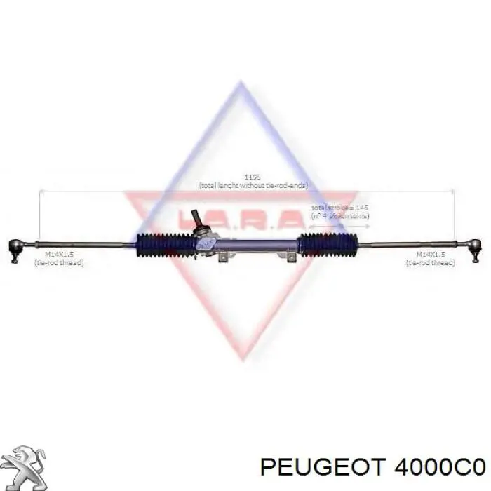 Engranaje de dirección Peugeot/Citroen 4000C0 precio, desde 76,96 EUR