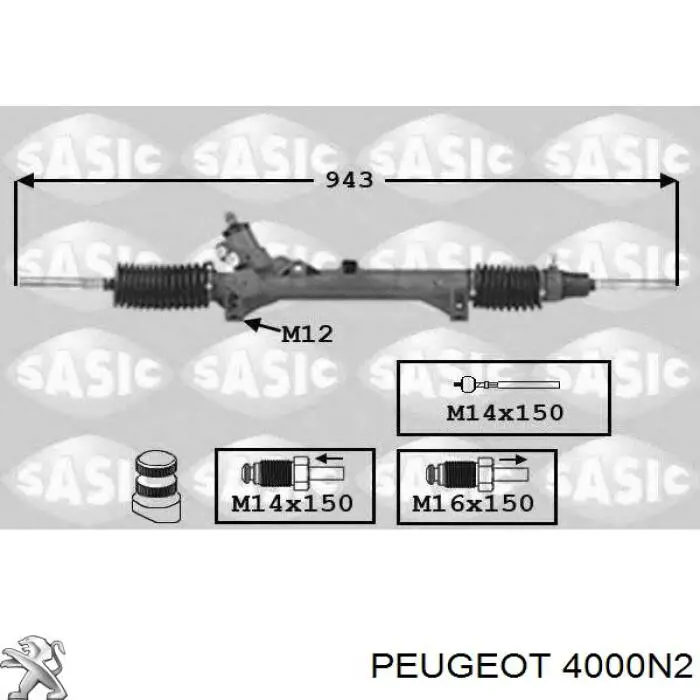 Engranaje de dirección Peugeot/Citroen 4000L9 precio, desde 227,95 EUR
