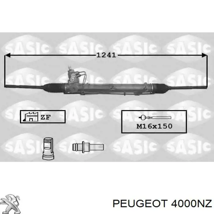 4000NZ Peugeot/Citroen cremallera de dirección