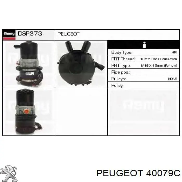 Comprar 40079C Peugeot/Citroen Bomba servodireccion