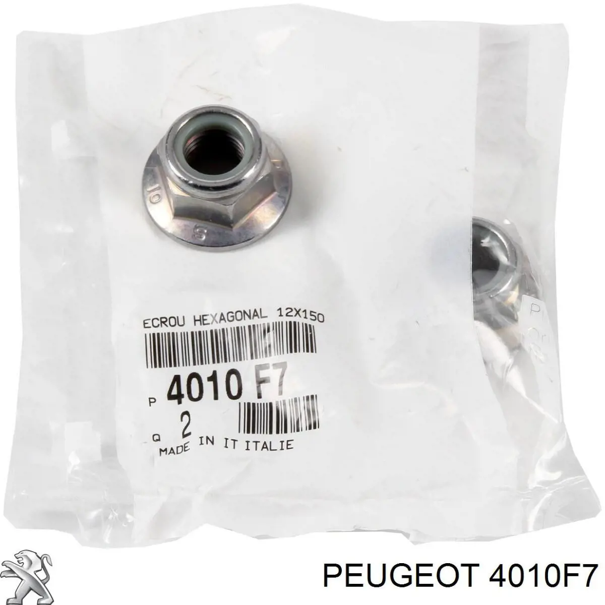 4010F7 Peugeot/Citroen tornillo (tuerca de sujeción)