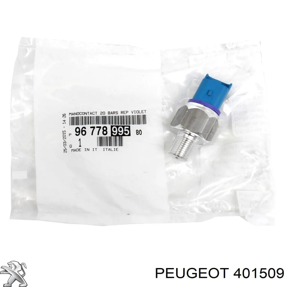401509 Peugeot/Citroen sensor para bomba de dirección hidráulica