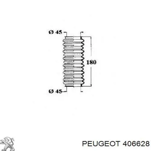 406628 Peugeot/Citroen bota de direccion derecha (cremallera)