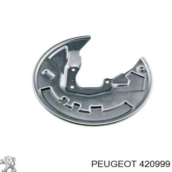 420999 Peugeot/Citroen chapa protectora contra salpicaduras, disco de freno trasero izquierdo