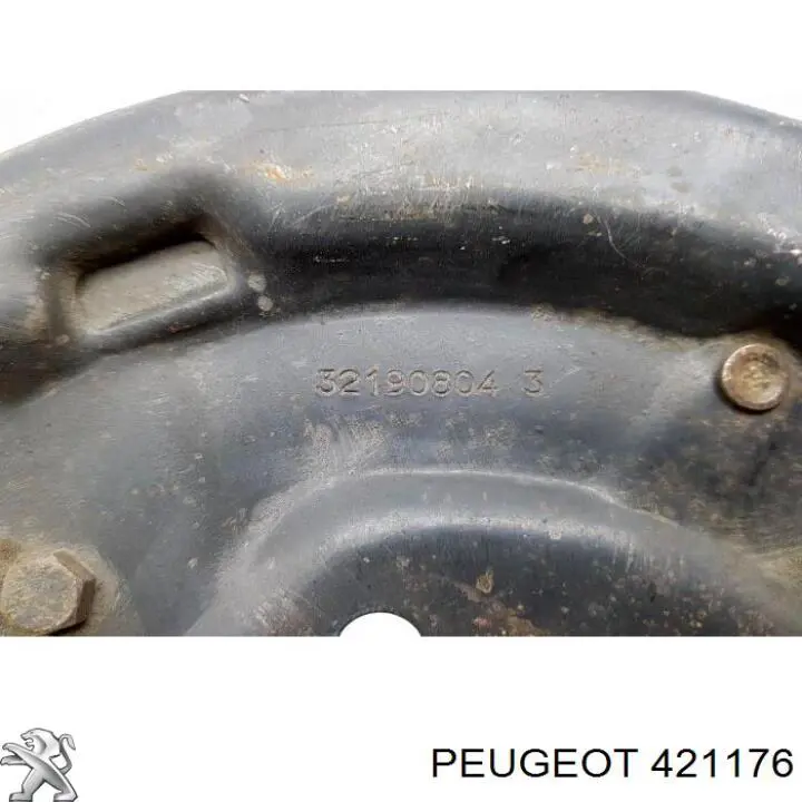421176 Peugeot/Citroen chapa protectora contra salpicaduras, disco de freno trasero izquierdo