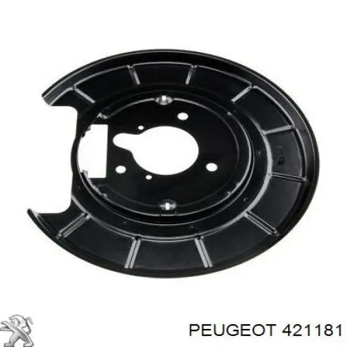 Chapa protectora contra salpicaduras, disco de freno trasero izquierdo para Peugeot 406 (8B)