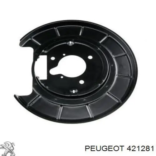 Chapa protectora contra salpicaduras, disco de freno trasero derecho para Peugeot 406 (8B)
