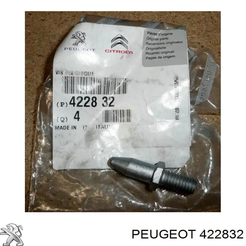 422832 Peugeot/Citroen perno de disco de freno