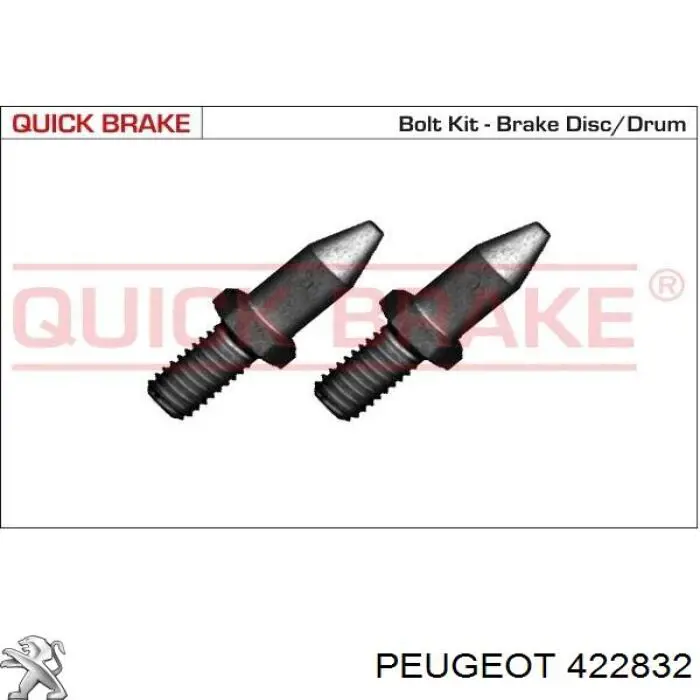 Tornillo de disco de freno Peugeot/Citroen 422832 precio, desde 4,08 EUR
