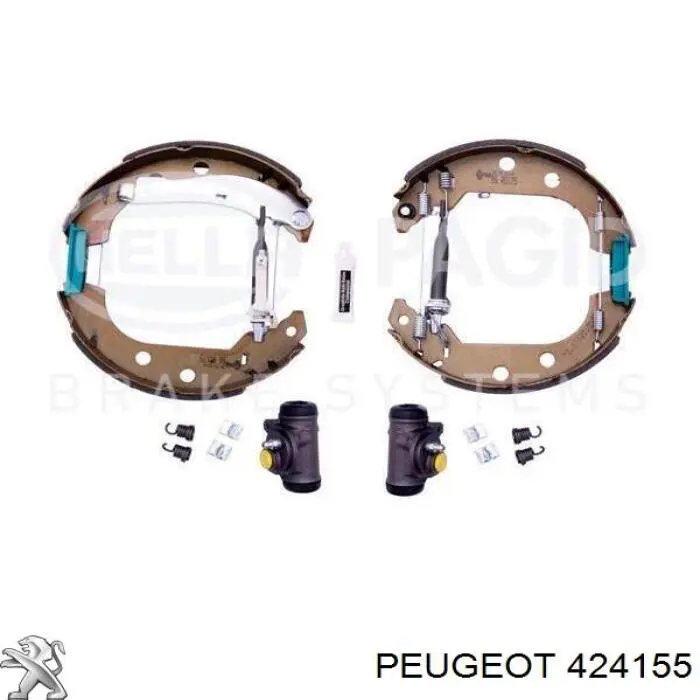 424155 Peugeot/Citroen zapatas de frenos de tambor traseras
