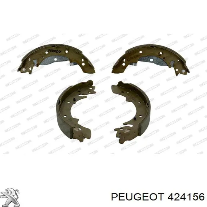 424156 Peugeot/Citroen zapatas de frenos de tambor traseras