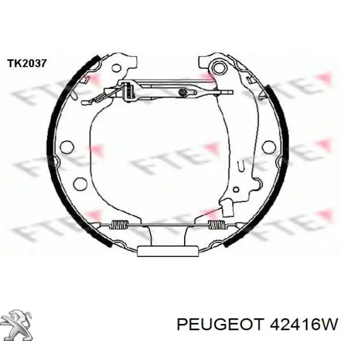 Kit de zapatas de frenos de tambor, con cilindros, completo Peugeot/Citroen 42416W precio, desde 122,18 EUR