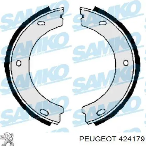 424179 Peugeot/Citroen zapatas de frenos de tambor traseras