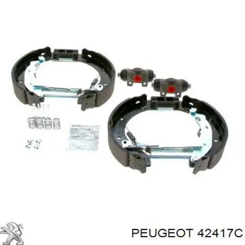 42417C Peugeot/Citroen kit de frenos de tambor, con cilindros, completo