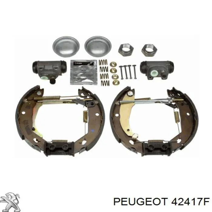 42417F Peugeot/Citroen kit de frenos de tambor, con cilindros, completo