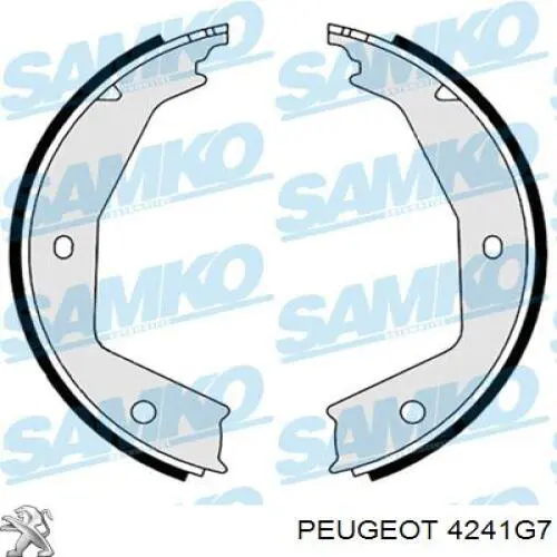 4241G7 Peugeot/Citroen zapatas de freno de mano