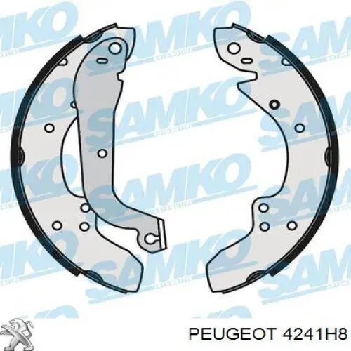 4241H8 Peugeot/Citroen zapatas de frenos de tambor traseras