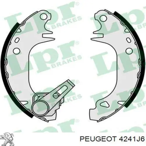 4241J6 Peugeot/Citroen zapatas de frenos de tambor traseras