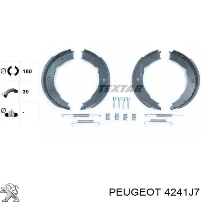 4241J7 Peugeot/Citroen zapatas de freno de mano