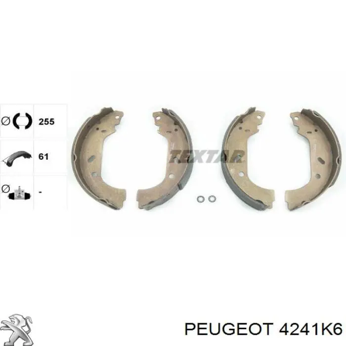 Zapatas de freno de tambor traseras Peugeot/Citroen 4241K6 precio, desde 32,76 EUR