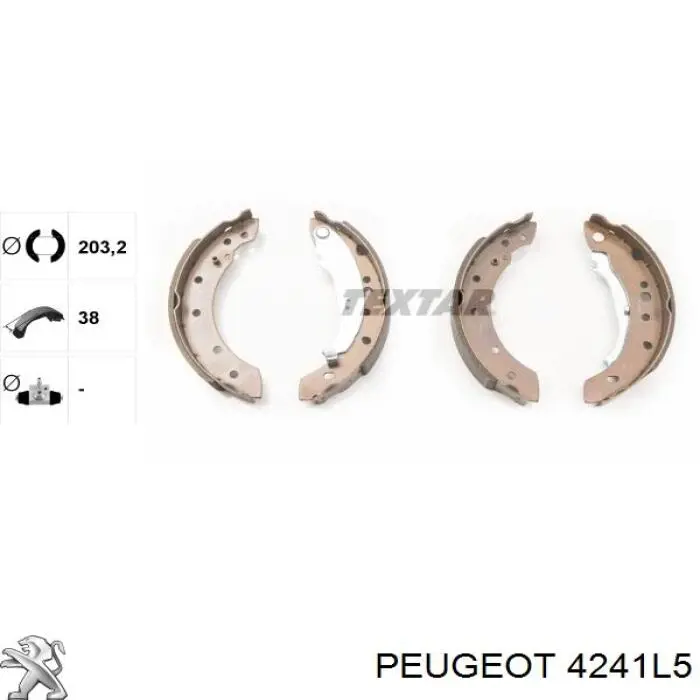 Zapatas de freno de tambor traseras Peugeot/Citroen 4241L5 precio, desde 22,91 EUR