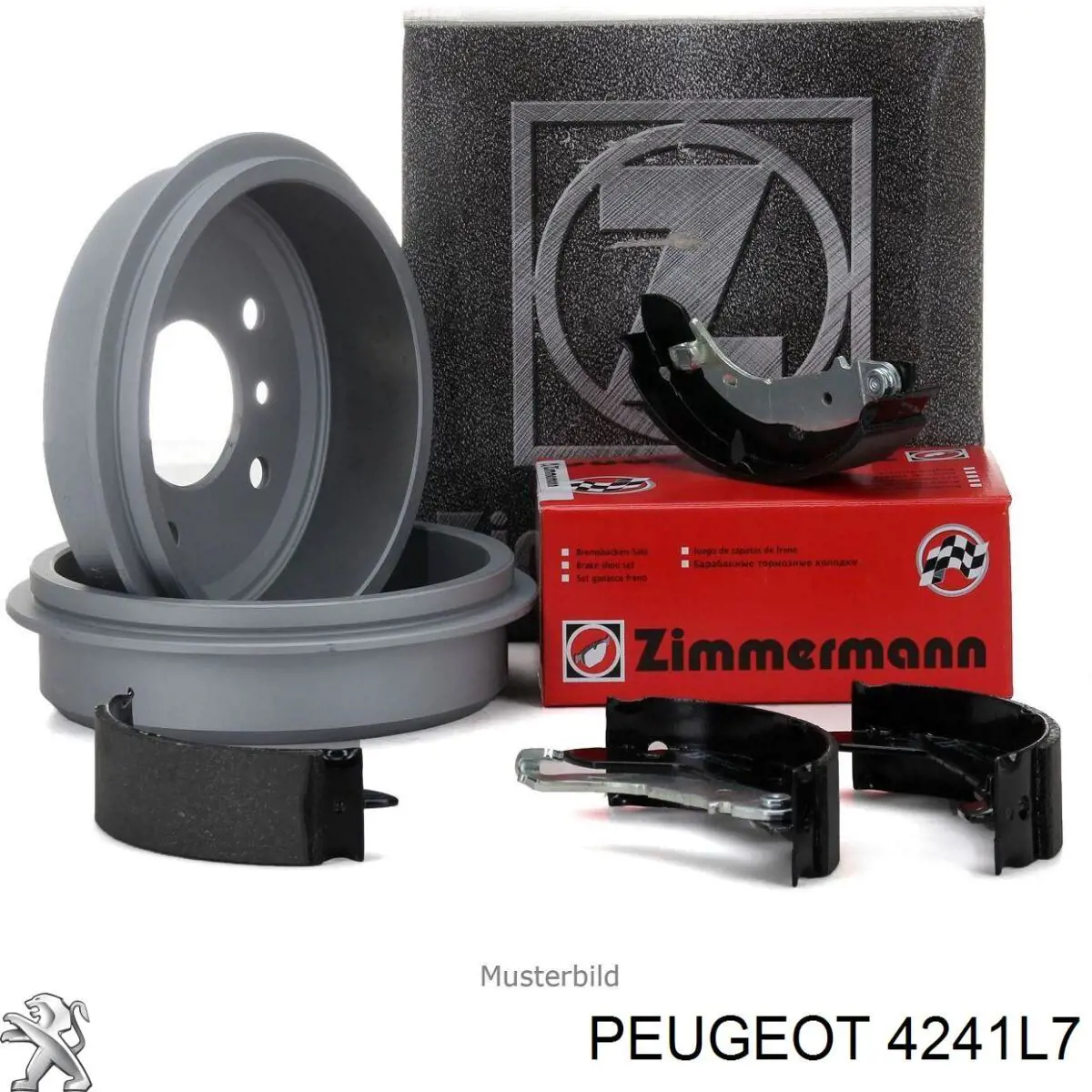 4241L7 Peugeot/Citroen Zapatas de freno de tambor traseras