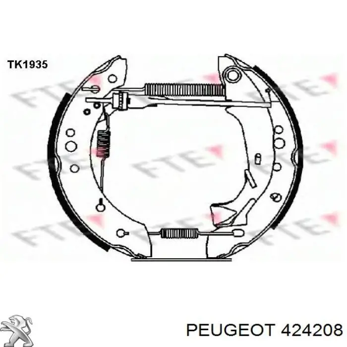 424208 Peugeot/Citroen zapatas de frenos de tambor traseras