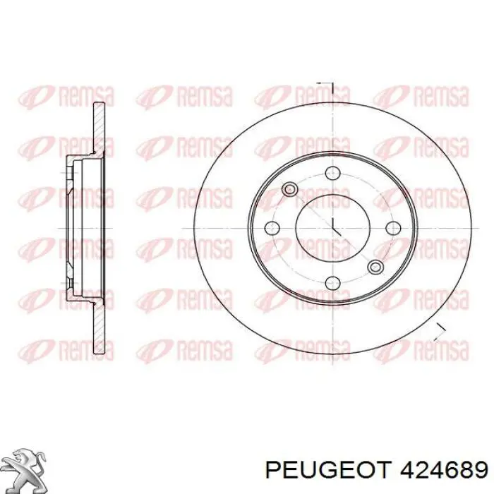 424689 Peugeot/Citroen disco de freno delantero