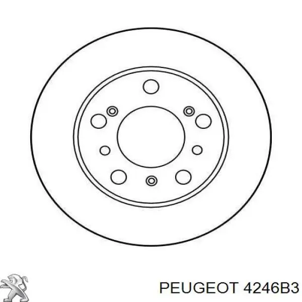 4246B3 Peugeot/Citroen disco de freno delantero