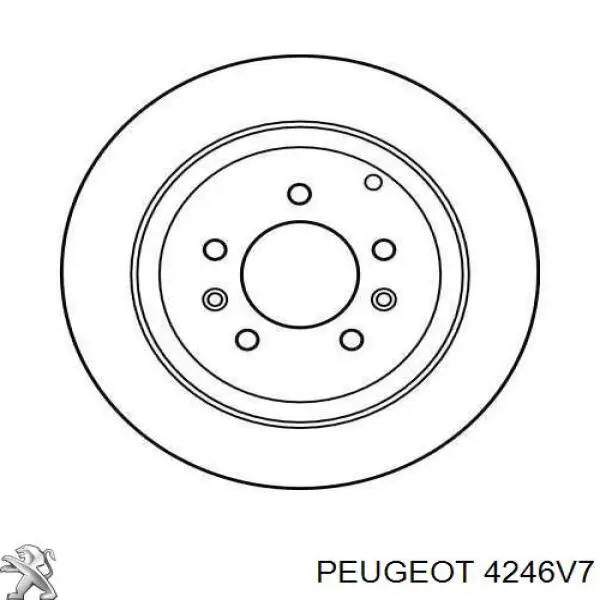 Disco de freno trasero Peugeot/Citroen 4246V7 precio, desde 40,78 EUR