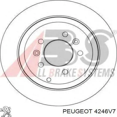 Comprar 4246V7 Peugeot/Citroen Disco de freno trasero