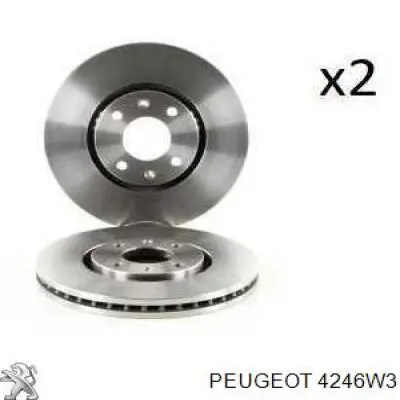 4246W3 Peugeot/Citroen disco de freno delantero