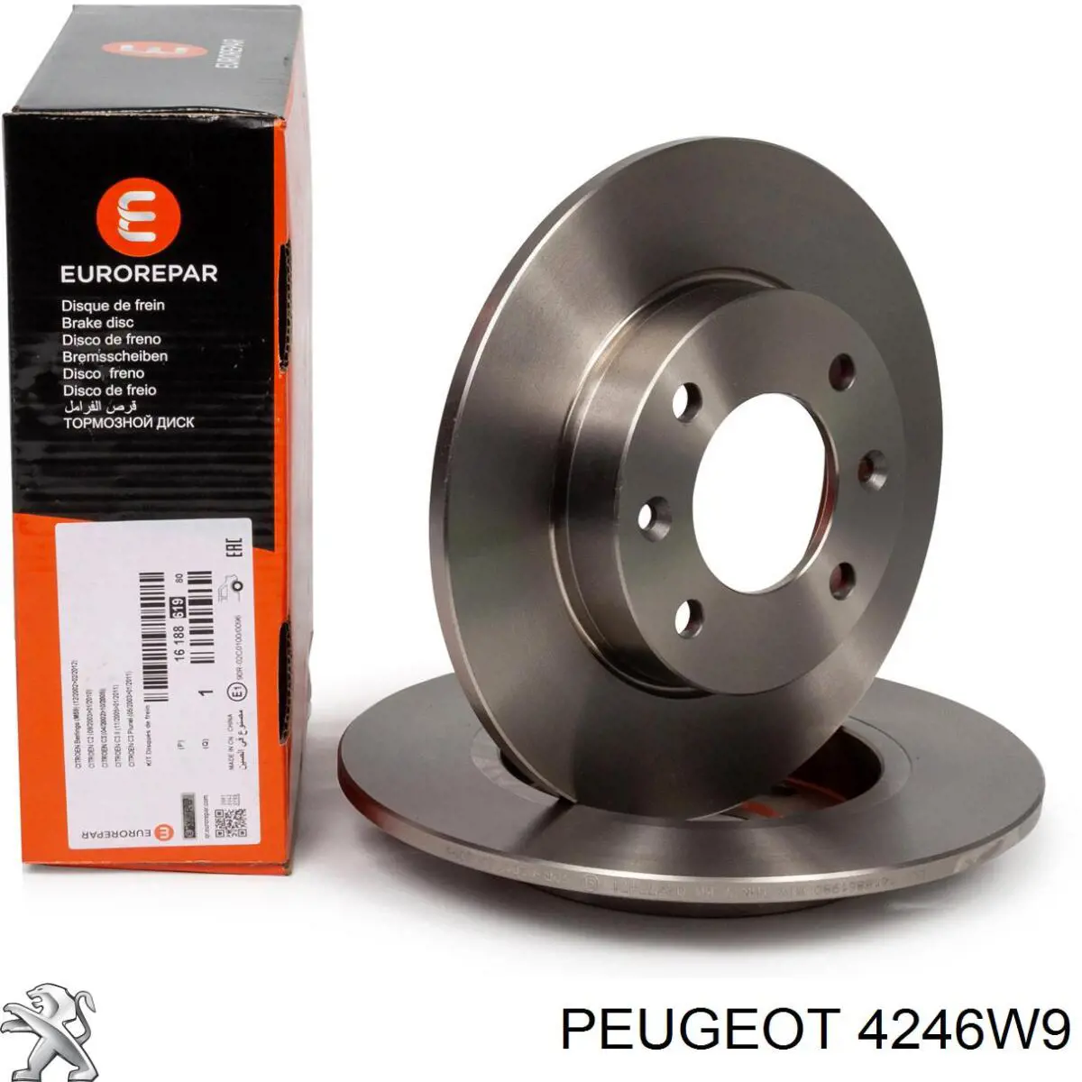 Disco de freno trasero Peugeot/Citroen 4246W9 precio, desde 20,10 EUR