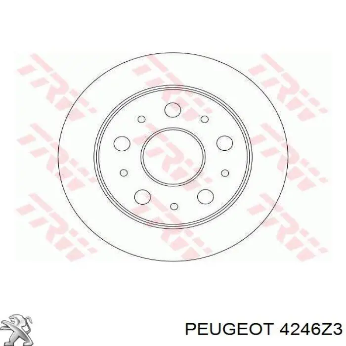 4246Z3 Peugeot/Citroen disco de freno trasero