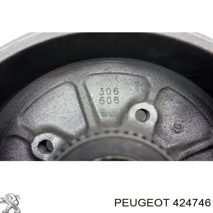 Tambor de freno trasero 424746 Peugeot/Citroen